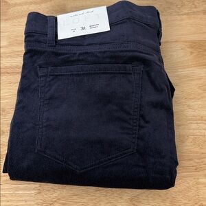 LOFT navy Corduroy Trousers / size 12 / modern skinny